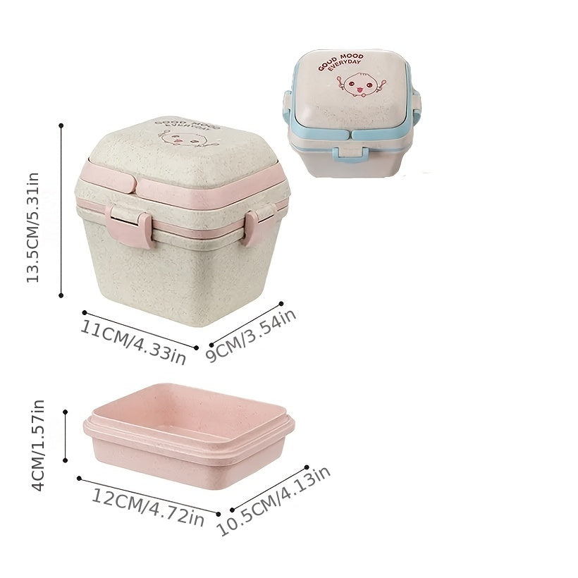 Portable Three-layer Lunch Box Leakproof Bento Box
