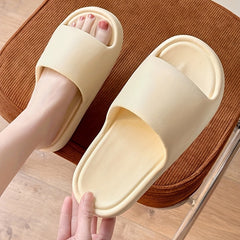 Women's Solid Pillow Slides Slip On Open Toe Non slip Soft Sole