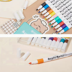 Acrylic Marker Pen Set Box Of 12 Colors
