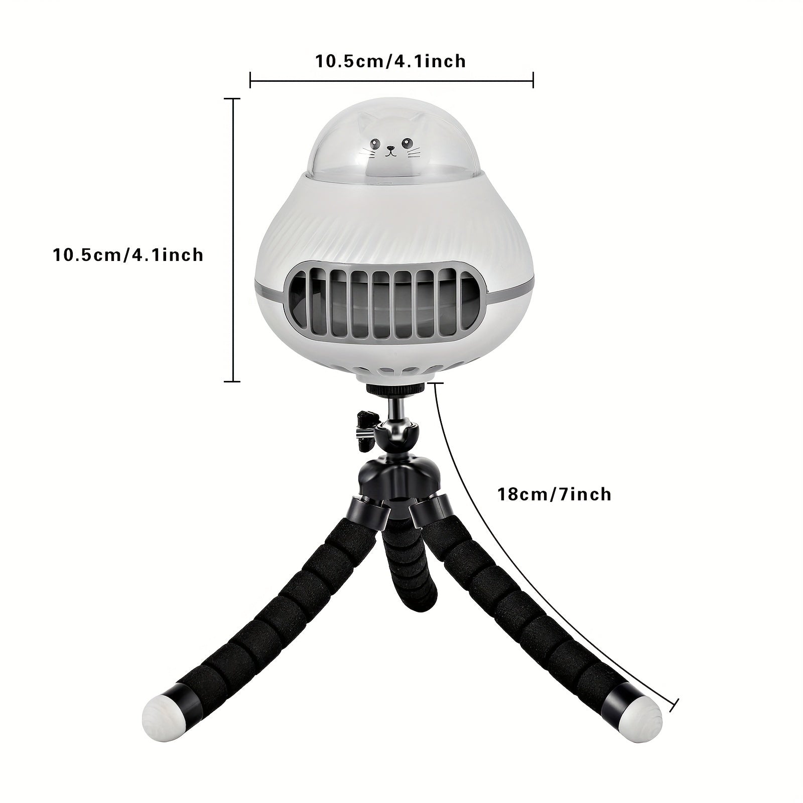 USB Stroller Clip Fan Small Night Light Octopus Small Fan