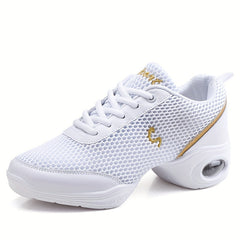 Arch Support Non Slip Dance Shoes Flying Woven Air Cushion