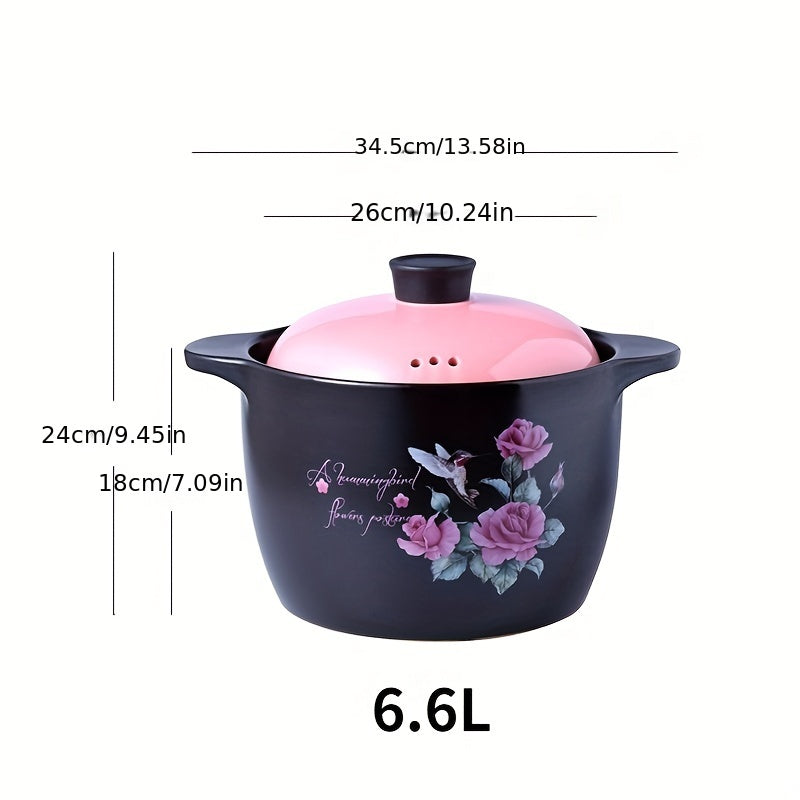 Pottery Casserole Pot for Soup and Rice Cooking