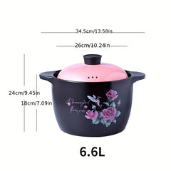 Pottery Casserole Pot for Soup and Rice Cooking