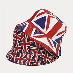 Unisex Flag Pattern Sunshade Bucket Hat for Outdoor Travel