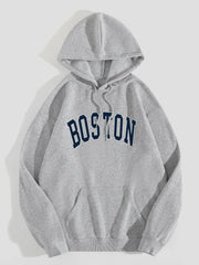 Women's Print Drawstring Loose Hoodie