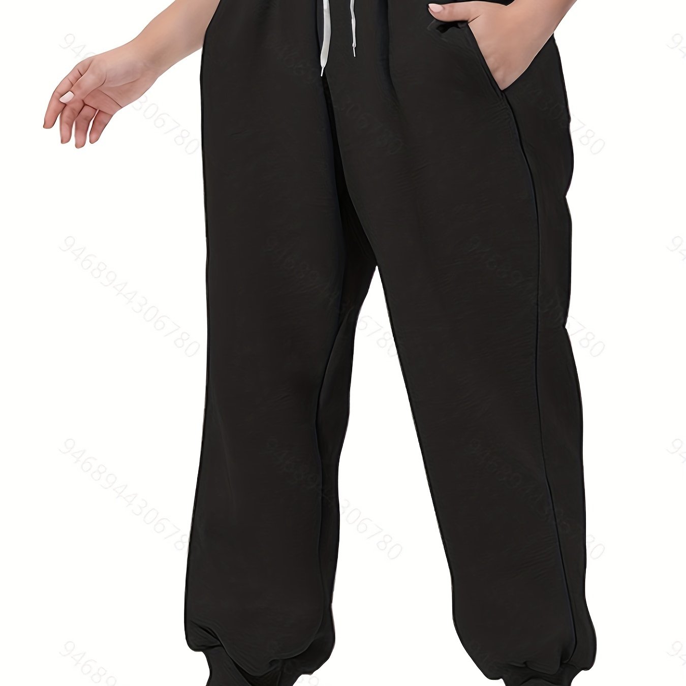 Sports Pants Women's Elastic Waist Stretch Joggers