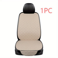 Universal Size Flax Linen Car Seat Cover Set