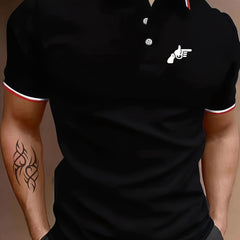 Men's Golf Shirt Print Short Sleeve Tennis Shirt