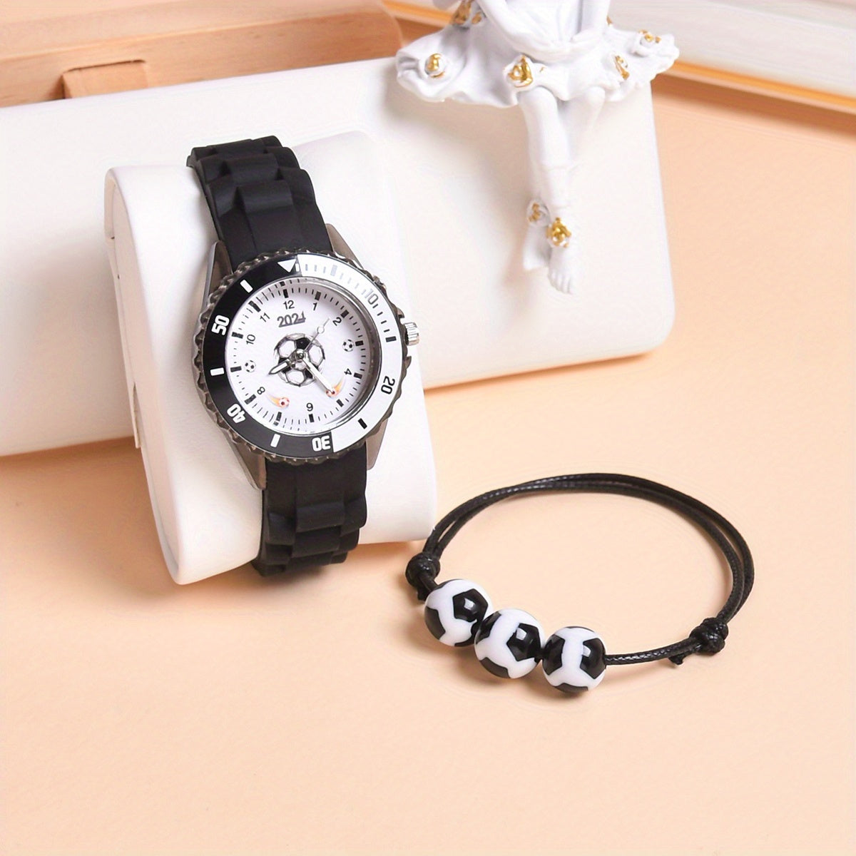 Boys LED Light Up Watch Set of 2pcs Soccer Sports