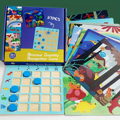 Wooden Dinosaur Arithmetic Puzzle Game