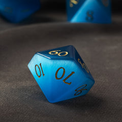 7pcs Cat's Eye Gem Dices For RPG Board Game Gift
