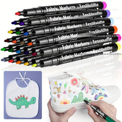 20pcs Fabric Markers Pens Set Non Toxic Permanent Paint Fine Point