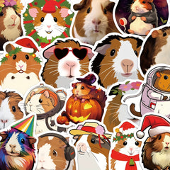 50pcs Guinea Pig Stickers for Mobile Laptop Water Cup Skateboard