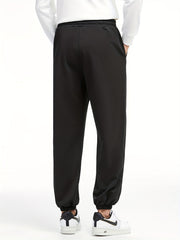 Letter Print Stretch Joggers Men's Casual Sweatpants