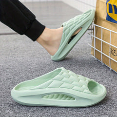 Men's Embossed Pattern Slides Casual Slippers