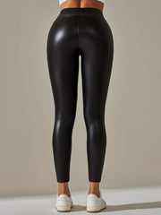 Fleece Lined Sports Leggings Wide Waistband Sexy Skinny Leggings