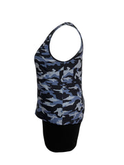 Camo Print Tank Top & Shorts Set