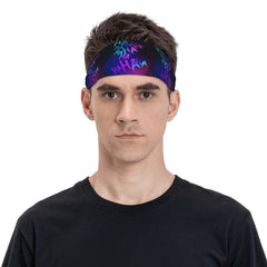 Clown Print Sports Headband Sweat Wicking Polyester Yoga Gym Running HAHA