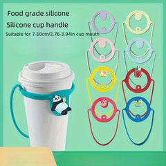 Solid Silicone Water Cup Handle Ring Soft Bottle Carrying Handle