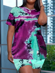 Tie Dye Tee & Shorts Set