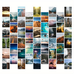 50pcs Mountain Scene Postcard Set Natural Beauty Landscape