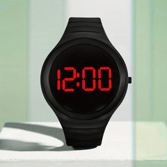 Round Red Light LED Student's Electronic Sports Watch