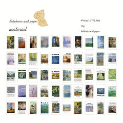 Retro Sulfate Paper Book Decoration DIY 50 Patterns 50 Sheets