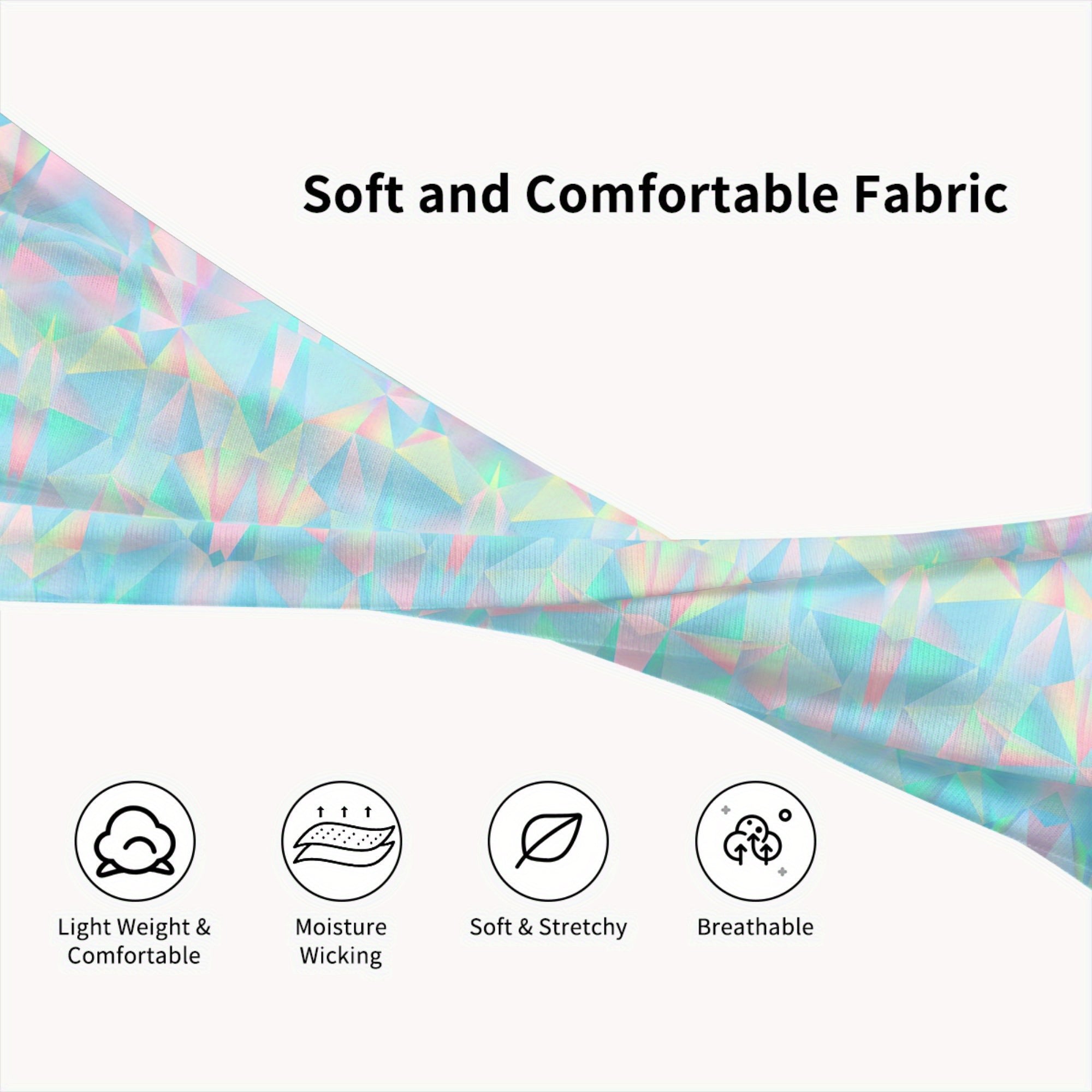 Rainbow Geometric Pattern Sport Headband Breathable & Comfortable