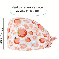 Cartoon Pattern Nurse Cap Adjustable Elastic Scrub Hat