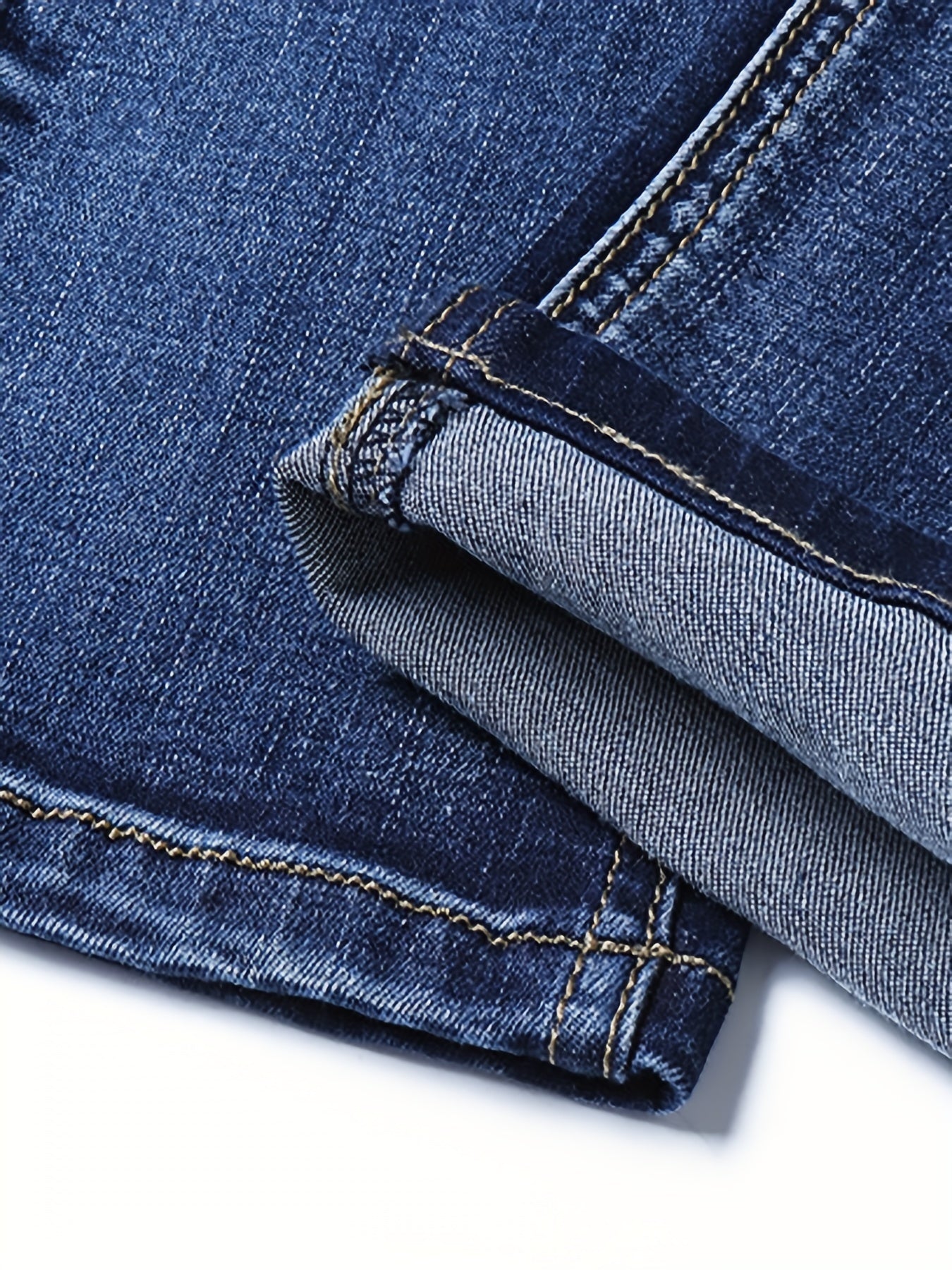 Classic Semi-Formal Stretch Denim Pants Men's Casual Business
