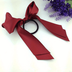 6pcs Satin Bow Knot Hair Tie Elastic Band Ponytail Holder Hair Accessories
