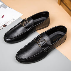 Men's Comfy Moc Toe Loafer Shoes Slip On Non-slip