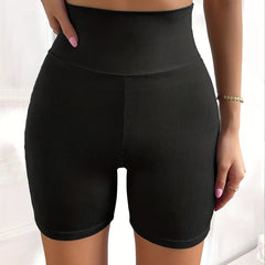Ribbed Knit High Waist Leggings Casual Solid Leggings