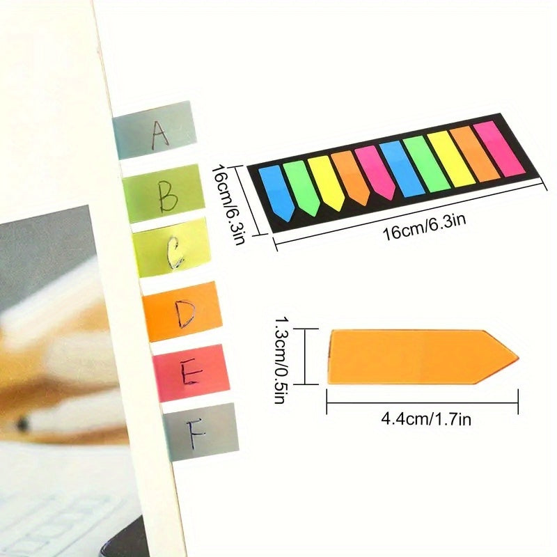 200 Colorful Transparent PET Sticky Notes