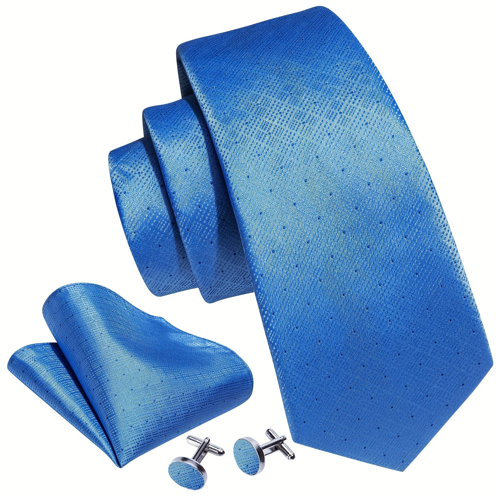 Men's Jacquard Tie & Cufflinks Set For Party Wedding Prom