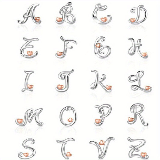 925 Silver Letter Earrings for Teen Girls