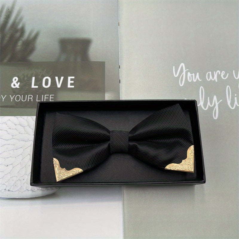 Men's Metal Edge Bow Tie for Wedding Suit