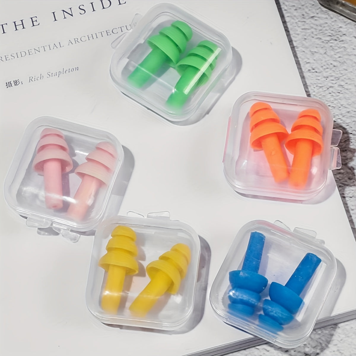 10 Pairs Silicone Christmas Tree Shaped Swimming Ear Plugs