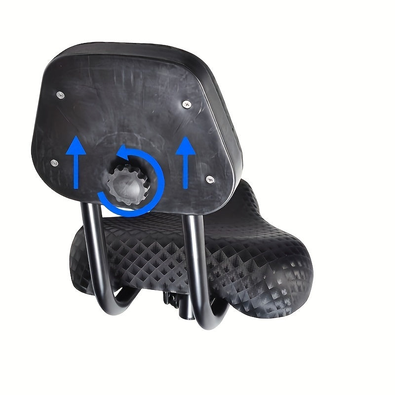 Large Saddle Seat With Backrest and Seat Bag