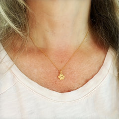 Cat Dog Paw Pendant Necklace for Girls