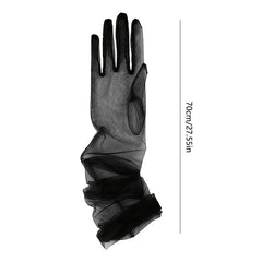 Sheer Mesh Gloves for Weddings & Events - Sexy Bridal Accessory