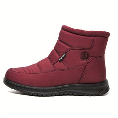 Women's Waterproof Snow Boots Fur Lined Zipper Lightweight Ankle Boots