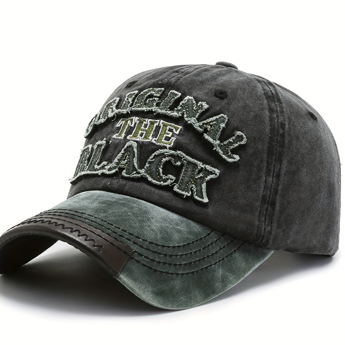 Embroidered Baseball Cap Washed Distressed Outdoor Sun Hat
