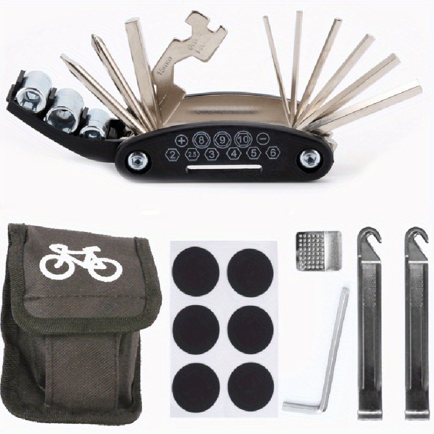 7pcs Bicycle Repair Tools Set Folding Wrench Multifunctional Kit