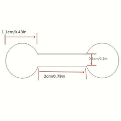 500pcs Roll Brown & Tag Stickers Jewelry Round Barbell Labels Dumbbell Labels