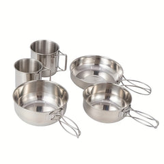 5pcs Stainless Steel Tableware Set for Camping