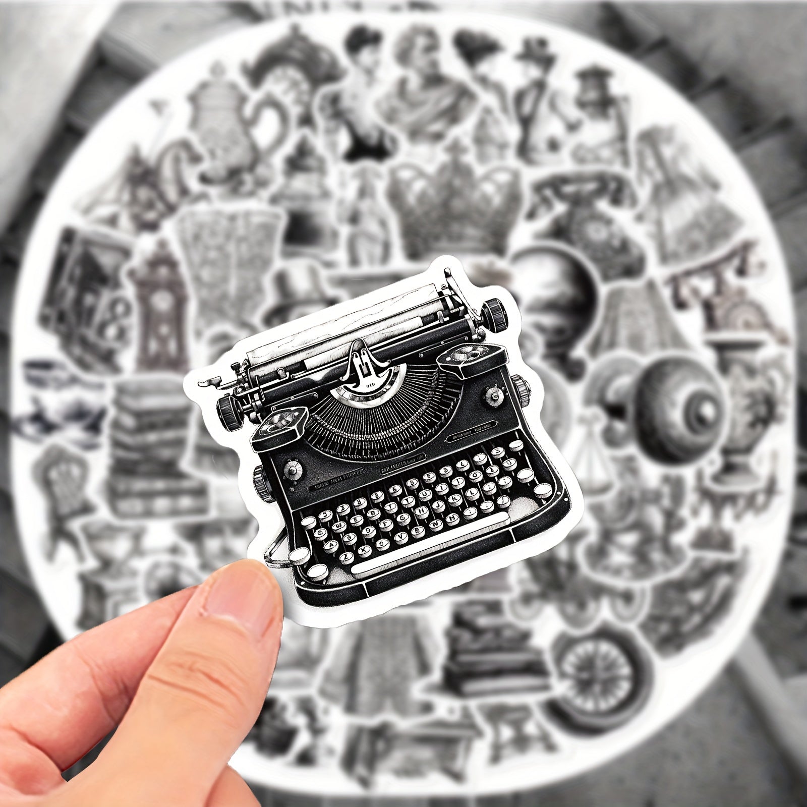 50pcs Gothic Retro Stickers for Water Bottle Laptop Phone Skateboard