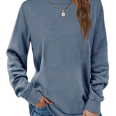 Women's Crew Neck Sweatshirt Long Sleeve Casual Sports Pullover Shirt