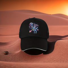 Astronaut Riding Dinosaur Men's Baseball Cap Outdoor Mesh Hat