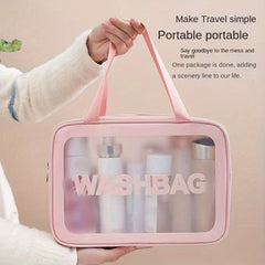 Waterproof Travel Cosmetic Bag Clear Makeup Storage Portable Zipper Toiletry